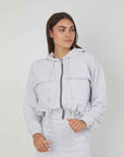 FELPA ZIP TASCONI LIGHT GREY