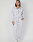 FELPA ZIP TASCONI LIGHT GREY
