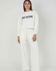 PANTALONI FELPA JUST BEFORE COUTURE OFF WHITE