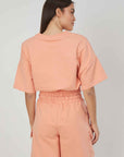 FELPA MANICHE CORTE TASCONI SALMON