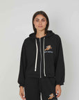 BLACK CUPID BEAR ZIP SWEATSHIRT