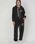 BLACK CUPID BEAR ZIP SWEATSHIRT