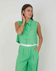 LIGHT GREEN LINO SMANCED SHIRT