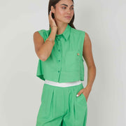 LIGHT GREEN LINO SMANCED SHIRT