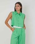 LIGHT GREEN LINO SMANCED SHIRT