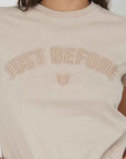 T-SHIRT LOGO LASERATO TRAFORATO SAND
