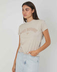 T-SHIRT LOGO LASERATO TRAFORATO SAND