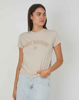 T-SHIRT LOGO LASERATO TRAFORATO SAND