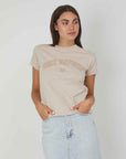 T-SHIRT LOGO LASERATO TRAFORATO SAND
