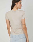 T-SHIRT LOGO LASERATO TRAFORATO SAND