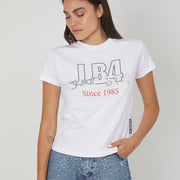 WHITE METALLIZED LOGO T-SHIRT