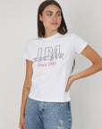 T-SHIRT LOGO METALLIZZATO WHITE