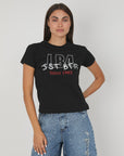 T-SHIRT LOGO METALLIZZATO BLACK