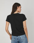 T-SHIRT LOGO METALLIZZATO BLACK