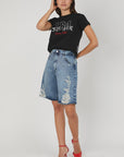 T-SHIRT LOGO METALLIZZATO BLACK