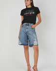 T-SHIRT LOGO METALLIZZATO BLACK