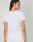 T-SHIRT LOGO GOTICO STRASS WHITE