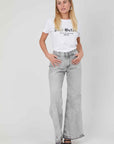 T-SHIRT LOGO GOTICO STRASS WHITE