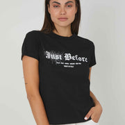 STASS BLACK GOTIC LOGO T-SHIRT