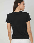 T-SHIRT LOGO GOTICO STRASS BLACK