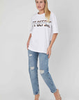T-SHIRT LOGO LAMINATO WHITE