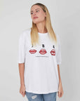 WHITE LIP PRESS T-SHIRT