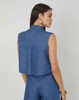 CAMICIA SMANICATA CHAMBRAY DENIM