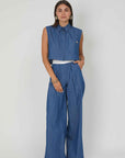 CAMICIA SMANICATA CHAMBRAY DENIM