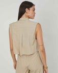 CAMICIA SMANICATA LINO GESSATO