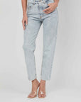 JEANS STRASS A CASCATA LIGHT BLUE