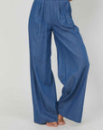 PANTALONI PALAZZO CHAMBRAY DENIM