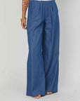 PANTALONI PALAZZO CHAMBRAY DENIM