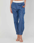 PANTALONI CARGO CHAMBRAY DENIM