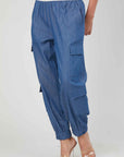 PANTALONI CARGO CHAMBRAY DENIM