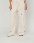 PANTALONI FELPA BOTTONI CREAM