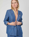 BLAZER CHAMBRAY DEMIN