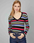 COLORFUL V-NECK SWEATER
