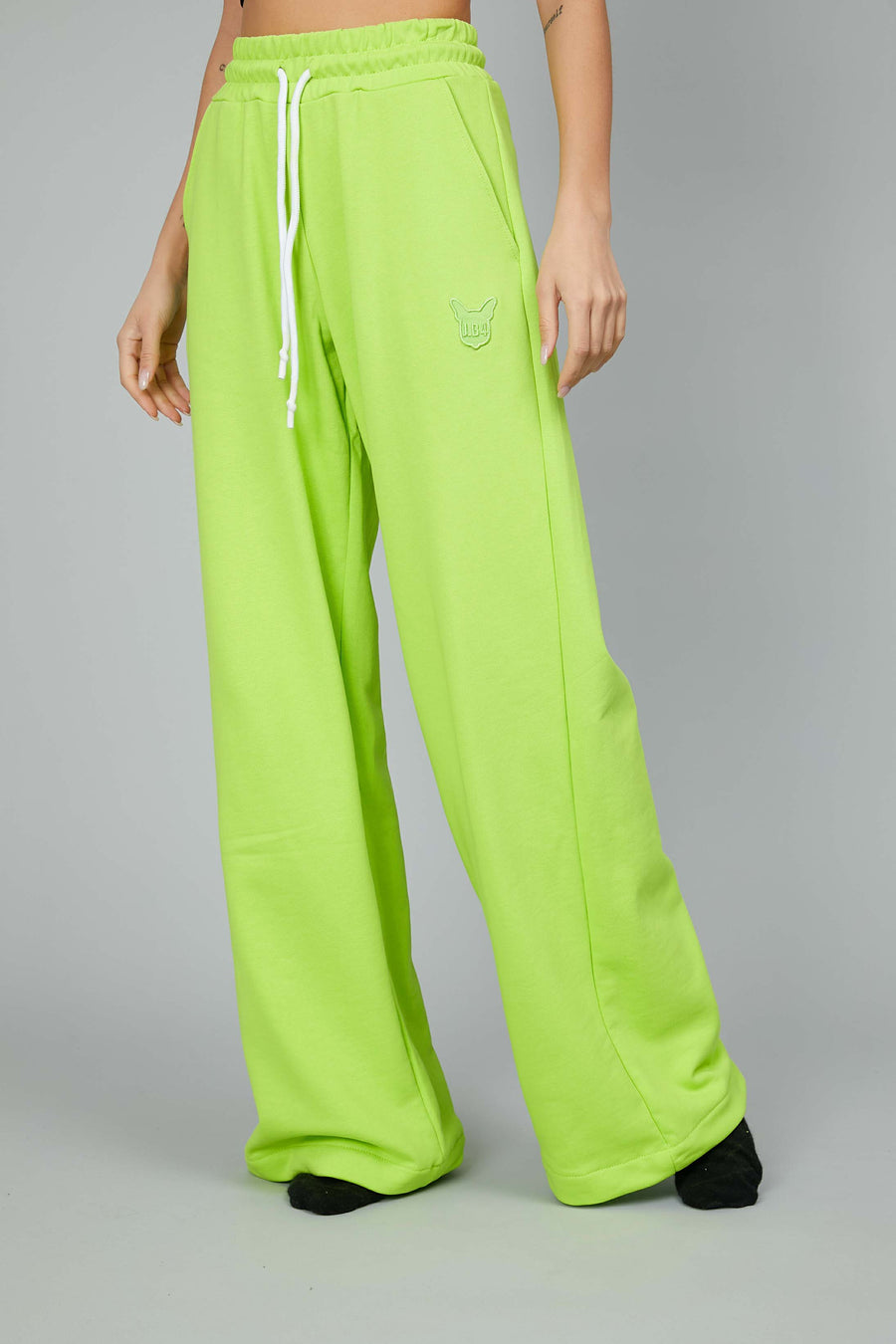 PITTBULL LIME FLARED TROUSERS