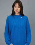 MAGLIONE TRECCE BASIC ROYAL BLUE