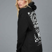 RAINBOW OVER SWEATSHIRT WITH BLACK HOOD