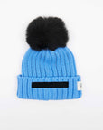 SPEAKING POMPON BLUE BEANIE