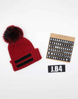 RED SPEAKING POMPON BEANIE