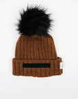 SPEAKING POMPON LUREX CAMEL BEANIE