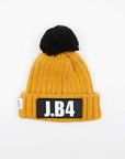 SPEAKING POMPON WOOL MUSTARD BEANIE