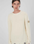 MAGLIA MEZZA COSTA INGLESE CREAM