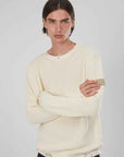 MAGLIA MEZZA COSTA INGLESE CREAM