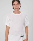 T-SHIRT A RETE WHITE