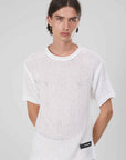 T-SHIRT A RETE WHITE