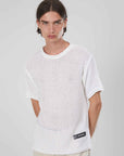 T-SHIRT A RETE WHITE