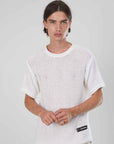 T-SHIRT A RETE WHITE